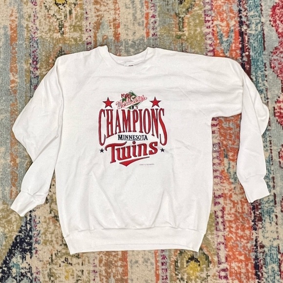 Minnesota Twins 1987 World Series Champions MLB Baseball Vintage Sweatshirt - Picture 1 of 4
